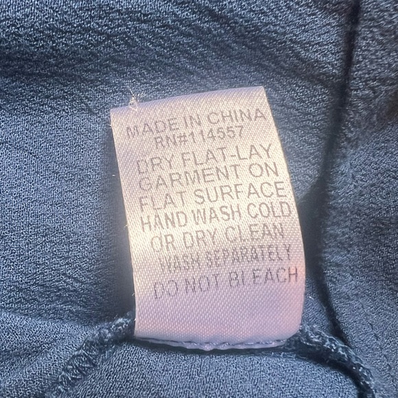 THML Women’s Blue Embroidered Blouse 
Size: Large - Picture 9 of 10